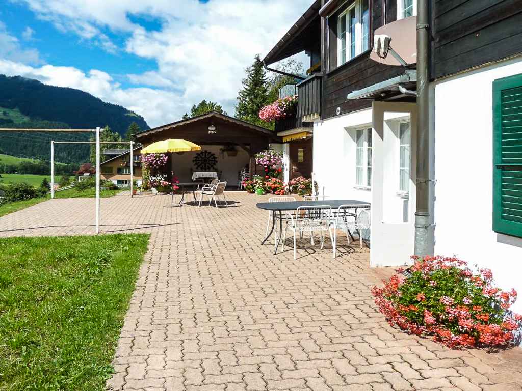 Chalet Nirggen Sitzplatz